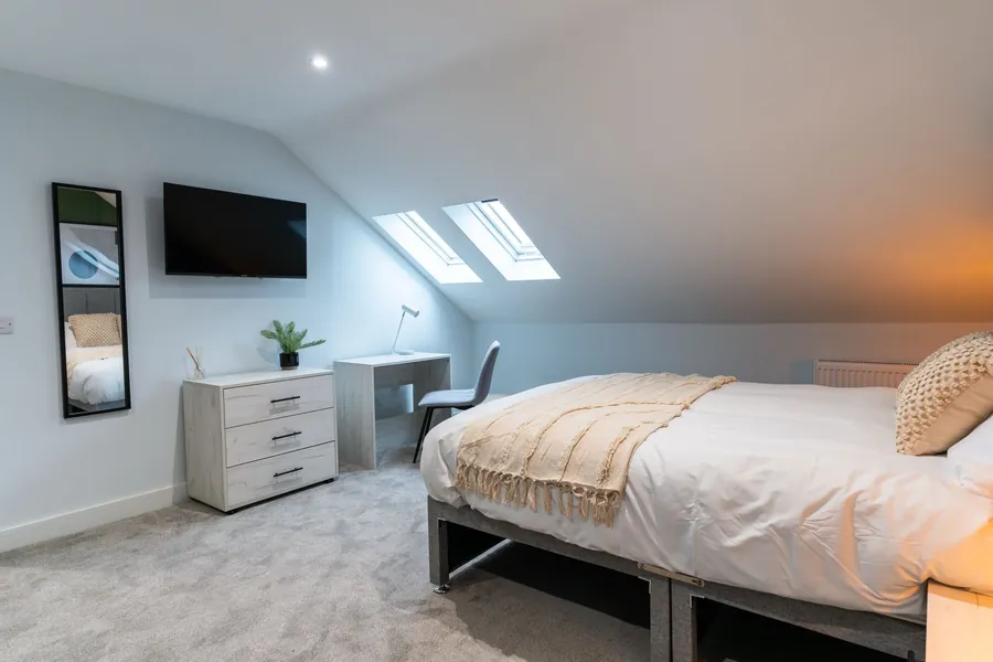 Converted HMO loft bedroom