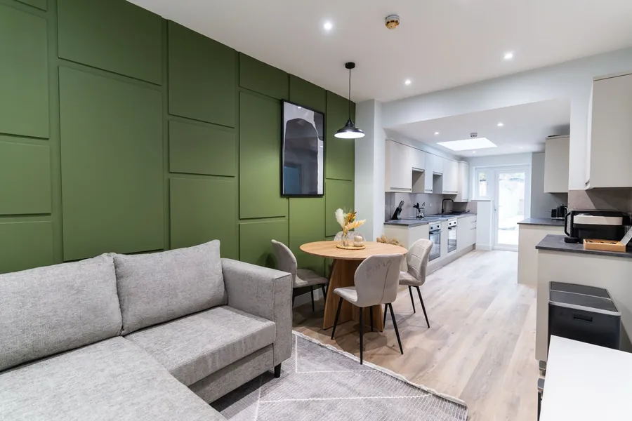 HMO living and kitchen space